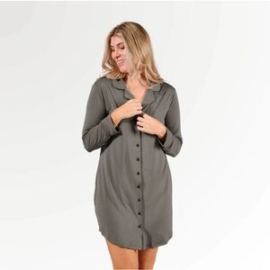 Faceplant Dreams Boyfriend Sleep Shirt Bamboo Viscose Lounge L